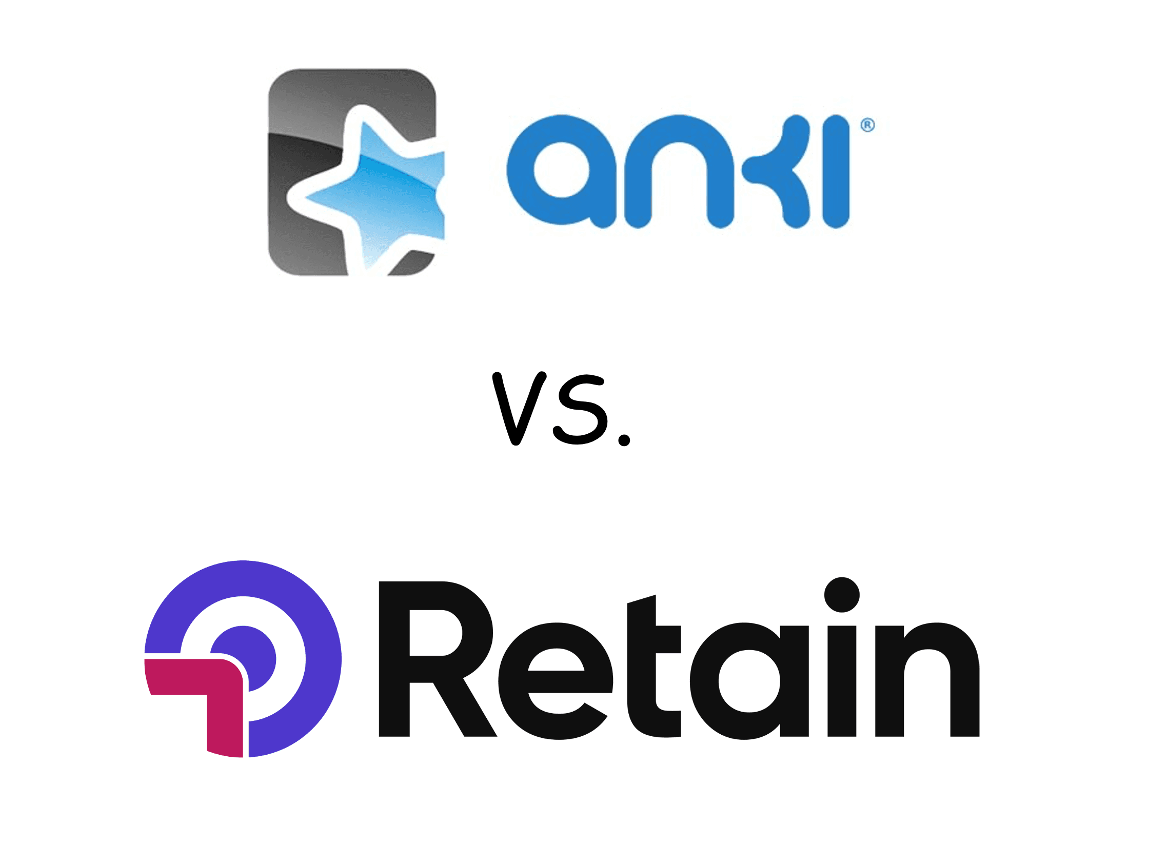 Anki vs. Retainのイラスト