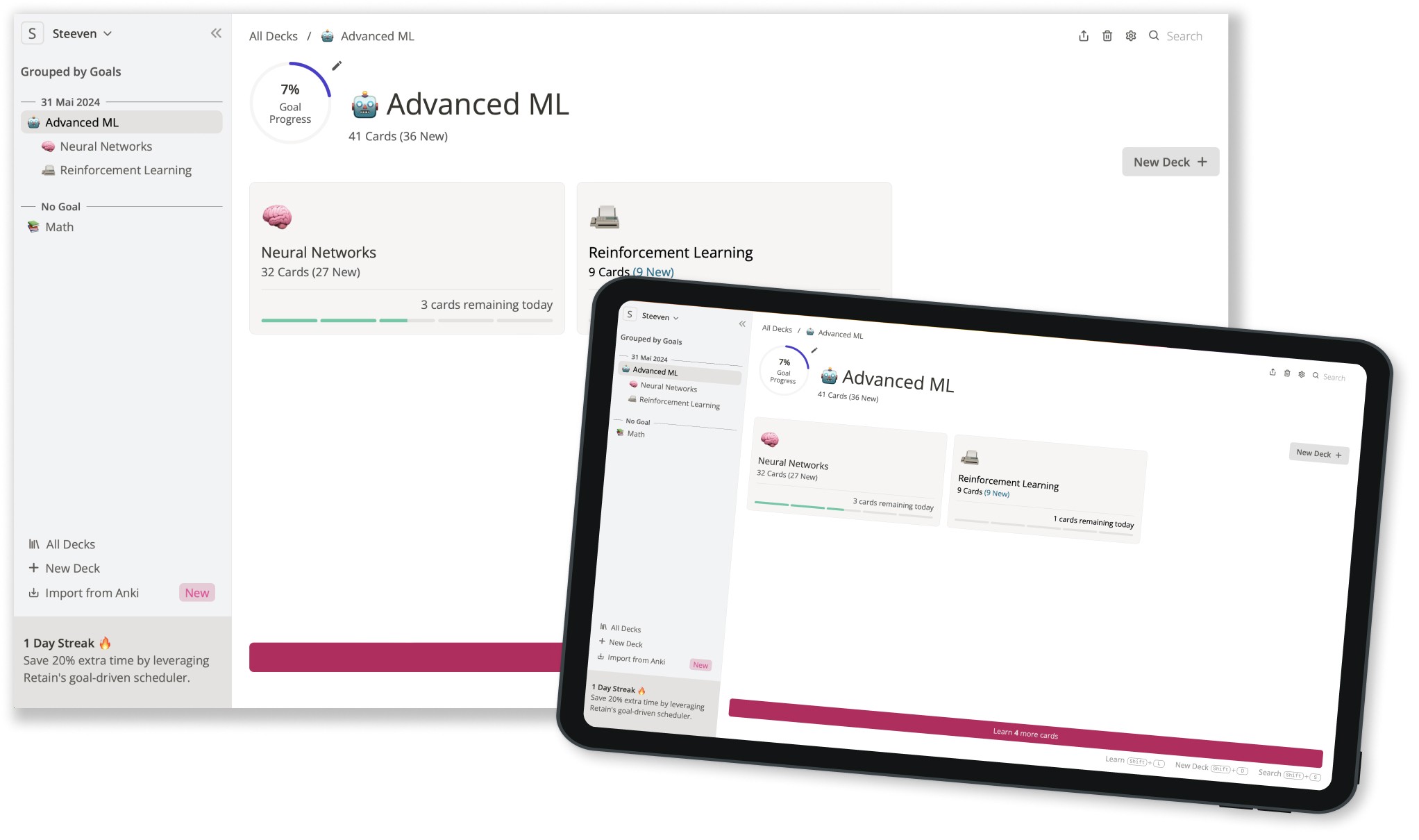 Desktop and Ipad version